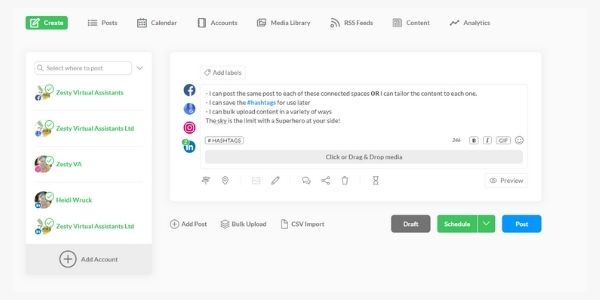 Zesty Virtual Assistants - Tools Publer Screenshot