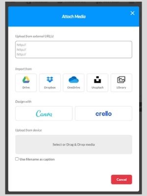 Zesty Virtual Assistants - Tools Publer Screenshot attach media